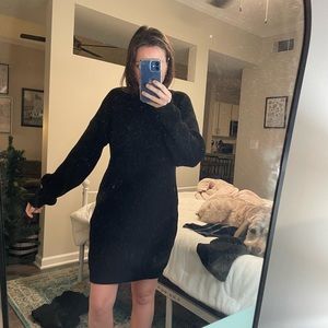Black sweater dress
